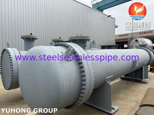 Penukar panas tabung baja tahan karat tetap dengan tabung ASME SA213 TP304/316L dan tabung ASME SA182 F304/316L untuk aplikasi tahan korosi