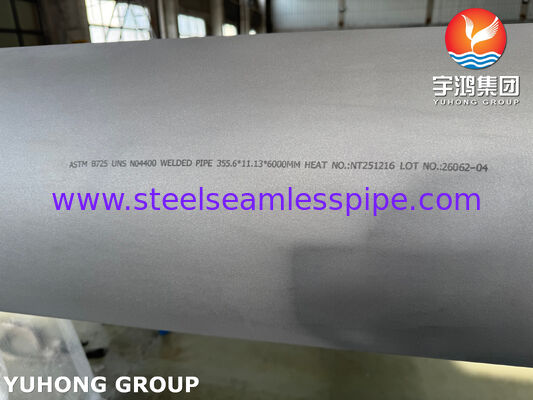 ASME SB725 UNS N04400 Monel 400 Nikel Alloy Steel Pipe Welded Untuk Proyek Laut Minyak dan Gas