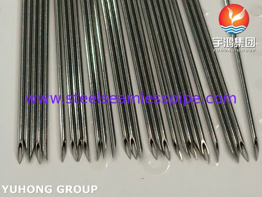 Tabung Jarum Injeksi Medis Stainless Steel Tri-miring, ISO9626 ISO7864 SUS304