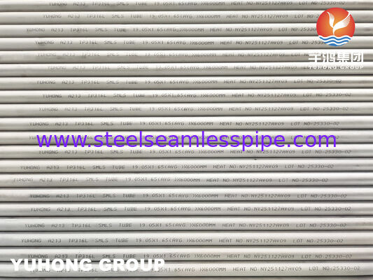 Tabung Penukar Panas Stainless Steel A213 TP316L Ditarik Dingin Mulus