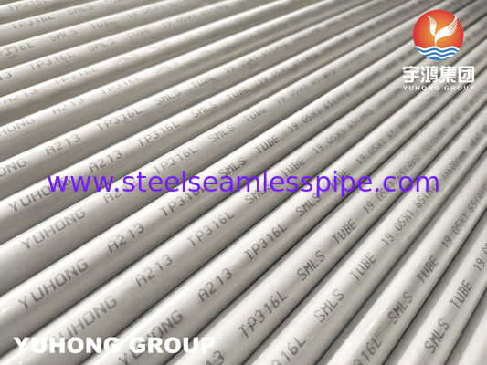 Tabung Penukar Panas Stainless Steel A213 TP316L Ditarik Dingin Mulus