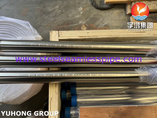 3A ASTM A270 TP304 Tabung Sanitasi Mulus Stainless Steel Food Grade Untuk Distilasi