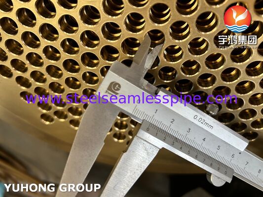 ASTM B171 C46400 Naval Brass Tubesheet untuk Pendingin Air Laut & Laut - Komponen Penukar Panas Paduan Tembaga Mesin Presisi