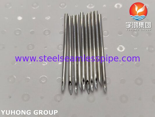 SUS304 Stainless Steel Medical AVF Needle Tube Untuk Perawatan Dialisis, Back Eye Point