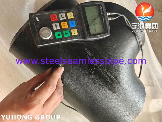 ASTM A860 WPHY 42 Tee Lurus Baja Karbon ASME B16.9 Perlengkapan Pipa Buttweld Baja