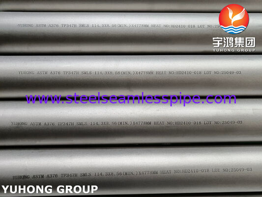 ASTM A376 TP347H tabung tanpa jahitan Nb-stabilisasi 515MPa Hingga 900°C untuk superheater Reheater Cracking Furnace
