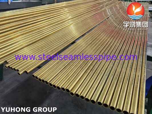 Tabung Seamless Tembaga Alloy ASTM B111 C44300 C70600 C71500 C68700 C71640 Air cooler Radiator Condenser Aplikasi