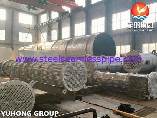 ASME SB516 Shell and Tube Heat Exchanger Monel400 Clad Trim Condenser untuk Menara Atmosfer