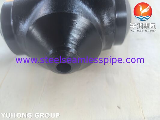 ASTM A420 WPL6 Fitting Baja Karbon Suhu Rendah LTC Tee Pereduksi Fitting Las Pantat