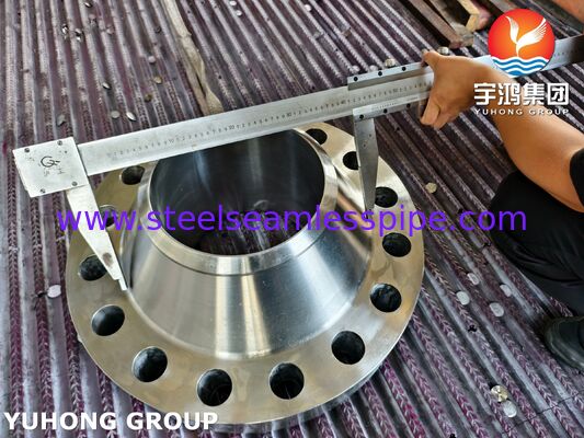 ASTM A182 F347 Weld Neck Flange / EN 1.4550 Flange WNRTJ dari stainless steel