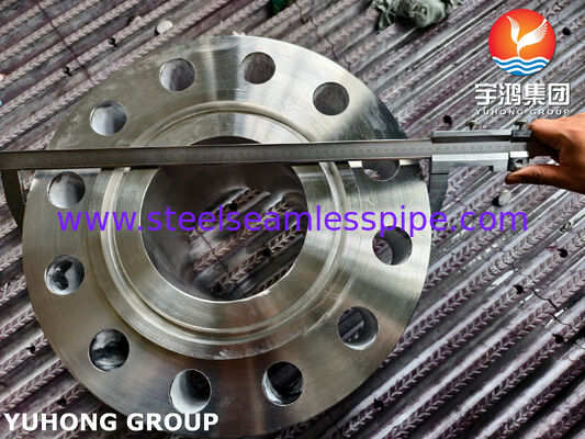 ASTM A182 F347 Weld Neck Flange / EN 1.4550 Flange WNRTJ dari stainless steel