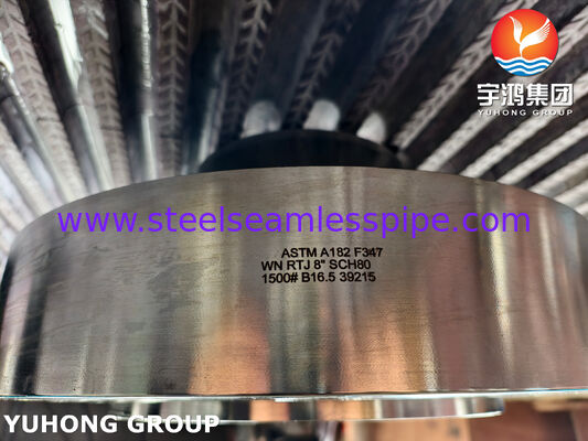 ASTM A182 F347 Weld Neck Flange / EN 1.4550 Flange WNRTJ dari stainless steel