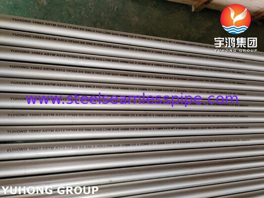 ASTM A312 TP304 / UNS S30400 Batang Berongga Baja Tahan Karat Tanpa Sambungan Untuk Industri Kimia