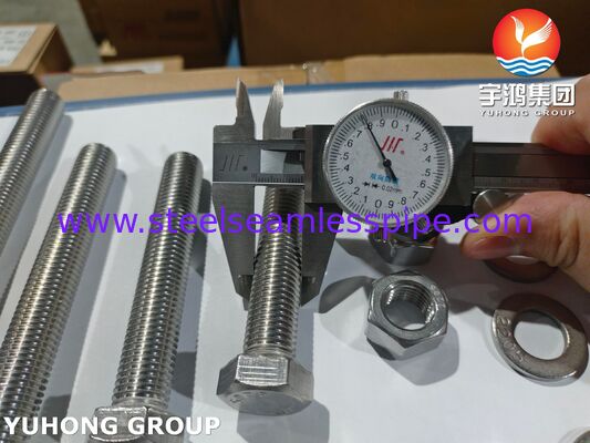 Pengencang Super Dupleks ISO4017 S32205 2205 Mesin Cuci Mur Baut Hex Baja Dupleks