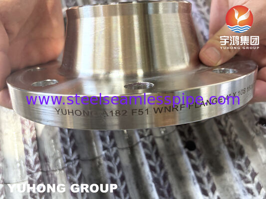 Flensa Leher Las Baja Tahan Karat Dupleks A182 F51 S31803 / S32205 WNRF