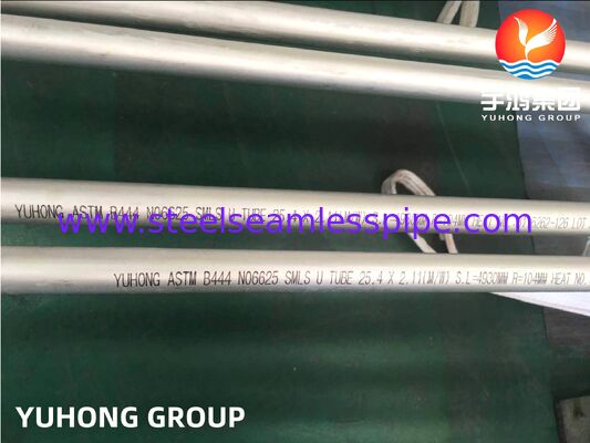 ASTM B444 Inconel 625 Seamless U Bend Tube untuk Penukar Panas Shell & Tube