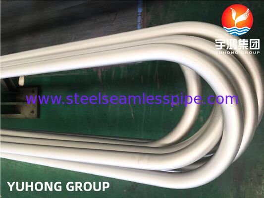 ASTM B444 Inconel 625 Seamless U Bend Tube untuk Penukar Panas Shell & Tube
