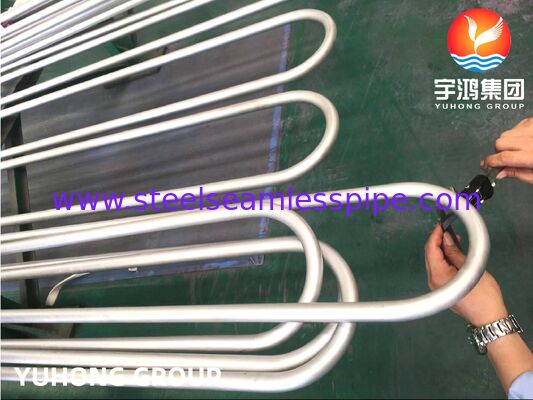 ASTM B444 Inconel 625 Seamless U Bend Tube untuk Penukar Panas Shell & Tube