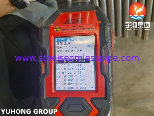 Pipa Seamless Baja Tahan Karat ASTM A268 TP410 1.4006 Pipa Tungku untuk Industri Penyulingan