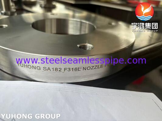 ASME SA182 F316L Flange baja tahan karat Flange nozzle tempa untuk kapal tekanan