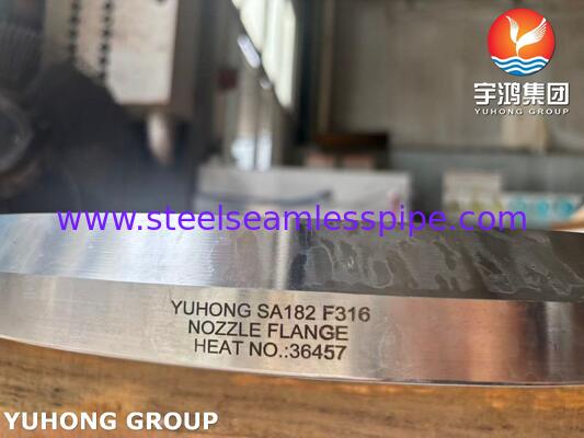 ASME SA182 F316L Flange baja tahan karat Flange nozzle tempa untuk kapal tekanan
