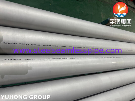 Pipa Baja Tahan Karat Seamless ASTM A312 TP321 UNS S32100 1.4541 Untuk Pembangkit Listrik