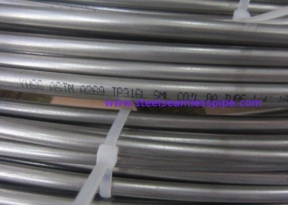 Stainless Steel Coil Tubing, A269 TP304 / TP304L / TP310S / TP316L, terang anil, 1/4 INCH BWG18 UNTUK SHIPYARD
