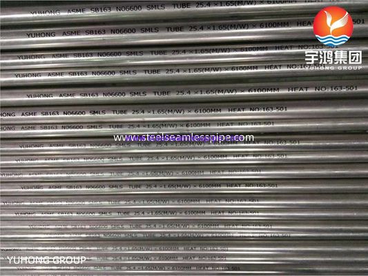 Nikke Alloy Tube Inconel 600 Seamless Tubing untuk Exchanger Panas SB163 UNS N06600