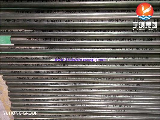 Nikke Alloy Tube Inconel 600 Seamless Tubing untuk Exchanger Panas SB163 UNS N06600