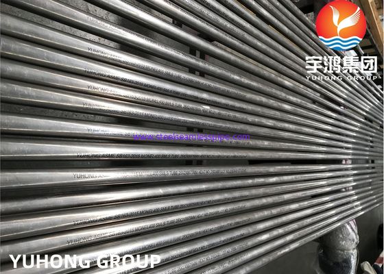ASME SB163 UNS N04400 / Monel 400 Tabung Penukar Panas Mulus Paduan Nikel