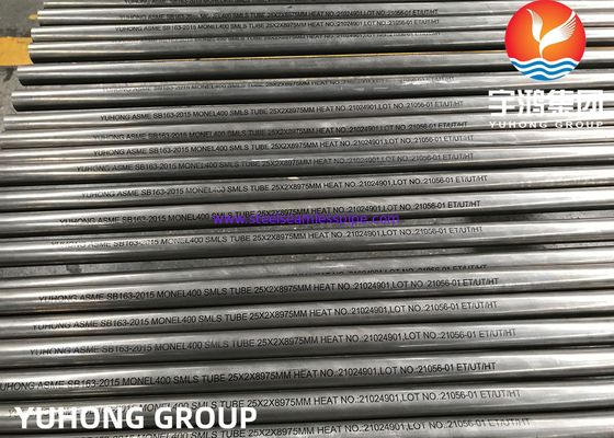 ASME SB163 UNS N04400 / Monel 400 Tabung Penukar Panas Mulus Paduan Nikel