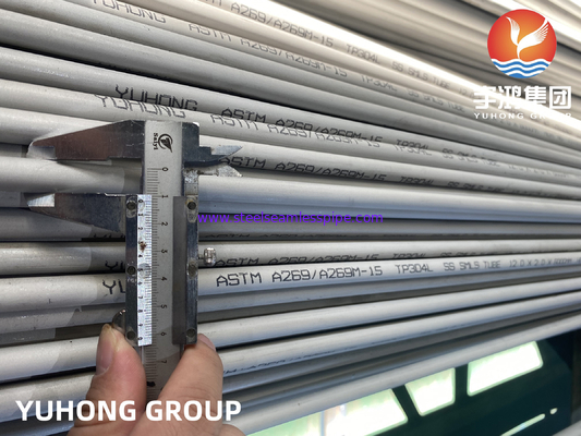 Pipa Seamless Baja Tahan Karat ASTM A269 TP304L untuk Pemrosesan Kimia