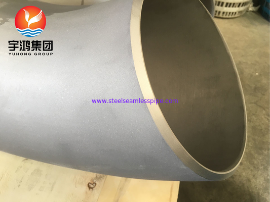 ASTM B366 Monel 400 / UNS N04400 Siku 90 Derajat Pemasangan Buttweld Baja Paduan Nikel