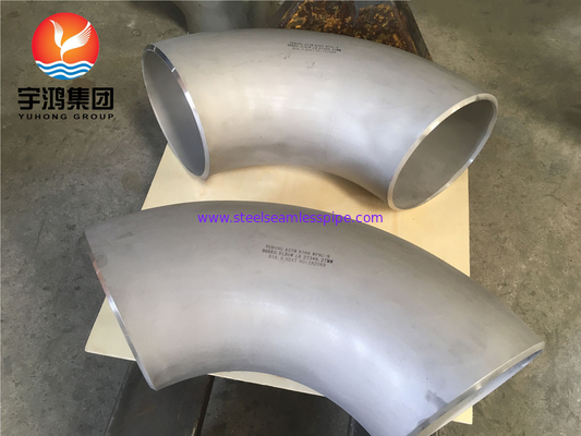 ASTM B366 Monel 400 / UNS N04400 Siku 90 Derajat Pemasangan Buttweld Baja Paduan Nikel