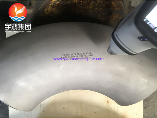 ASTM B366 Monel 400 / UNS N04400 Siku 90 Derajat Pemasangan Buttweld Baja Paduan Nikel