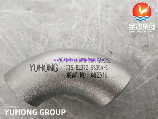 JIS B 2312 Fitting pipa baja 90° 45° LR/SR Elbow SUS304 SUS304L