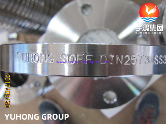 DIN2573 F316L Stainless Steel Slip-on Flange (Flat Face), digunakan dalam lingkungan suhu tinggi