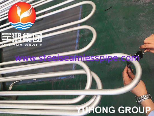 ASTM B444 Inconel 625 Seamless U Bend Tube untuk Penukar Panas Shell & Tube
