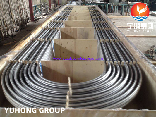 Tabung penukar panas ASTM A213 TP316 / TP316L / TP316Ti / TP316H/TP904L U Bend Tube, Untuk aplikasi bundel tabung