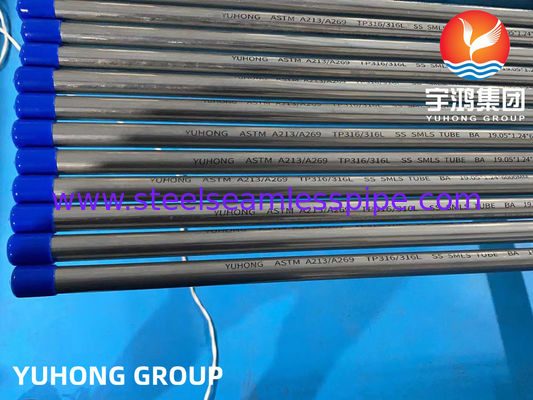 Tabung bergelombang terang ASTM A213 ASME SA269 GOLD WALLING