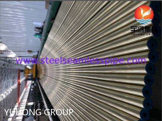 ASTM B111 C44300 O61 Tabung tembaga tanpa jahitan Tabung tembaga bulat untuk aplikasi penukar panas