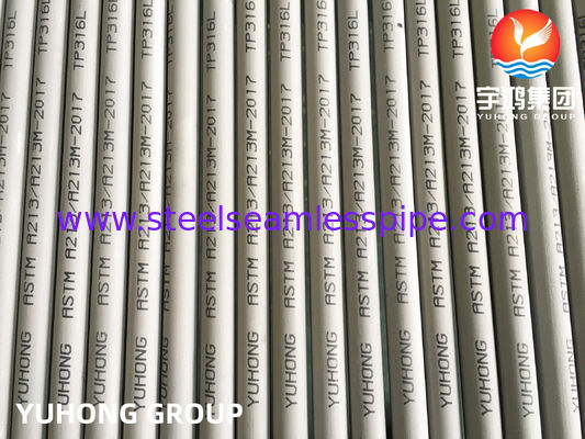 ASTM A213 TP316L S31603 SUS316L Tabung Penukar Panas Mulus Stainless Steel