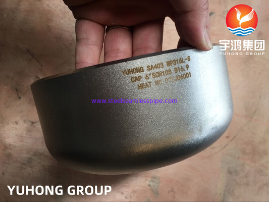 ASTM A403 WP316L 1.4404 End Cap Buttweld Fitting dari stainless steel