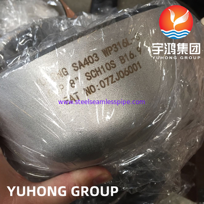 ASTM A403 WP316L 1.4404 End Cap Buttweld Fitting dari stainless steel
