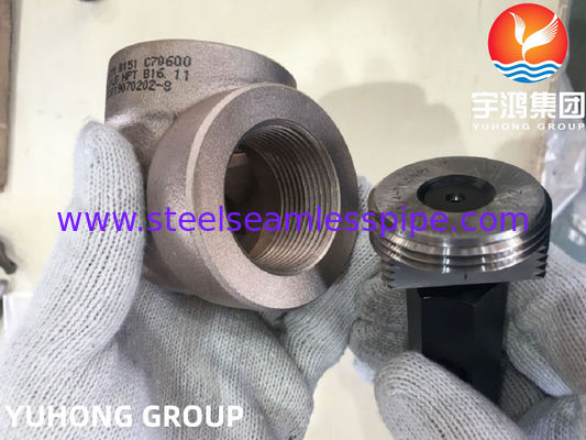 B151 C70600 90LR Threaded Elbow NPT, Copper Alloy High Pressure Forging Fitting Usage In Marine Systeem