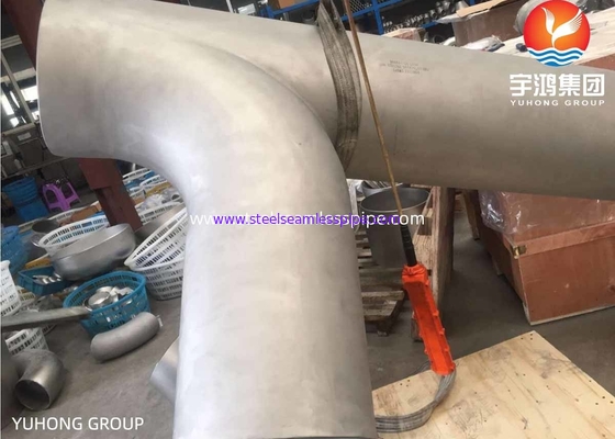 ASTM B366 Inconel 600 / UNS N06600 Swept Tee Fitting Baja Paduan Nikel