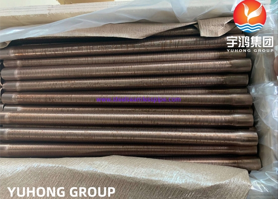 ASME SB111 C70600 Extruded Low Fin Tubes CuNi 90/10 Heat Exchanger Tubes