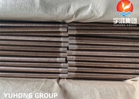 ASTM B111 CuNi 90/10 C70600 Extruded Type Heat Exchanger Low Fin Tube untuk Oil Cooler
