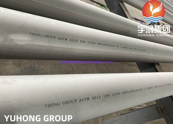 ASTM A312 UNS S31254 254SMO pipa lepas pantai stainless steel dupleks