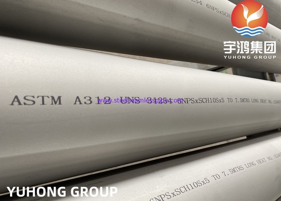ASTM A312 UNS S31254 254SMO pipa lepas pantai stainless steel dupleks